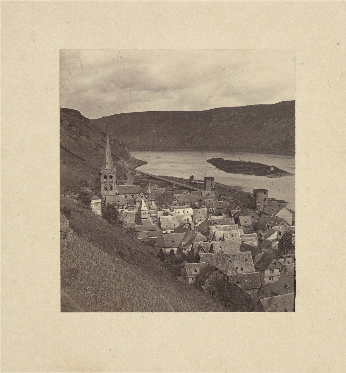 Blick auf den Rhein von Adolphe Braun