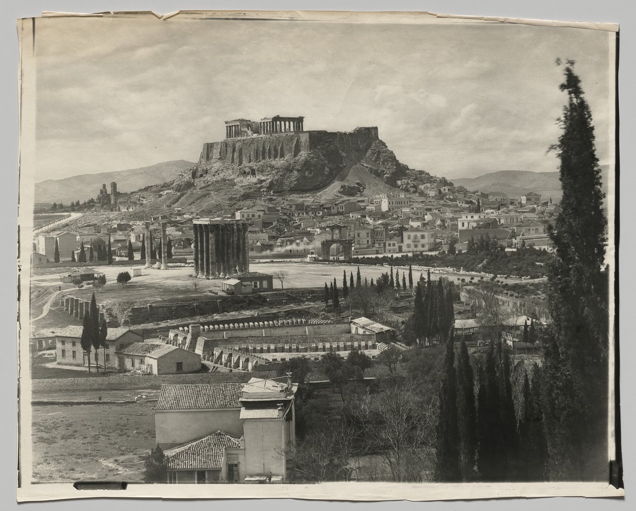 Blick auf die Akropolis von Adolphe Braun and Co.