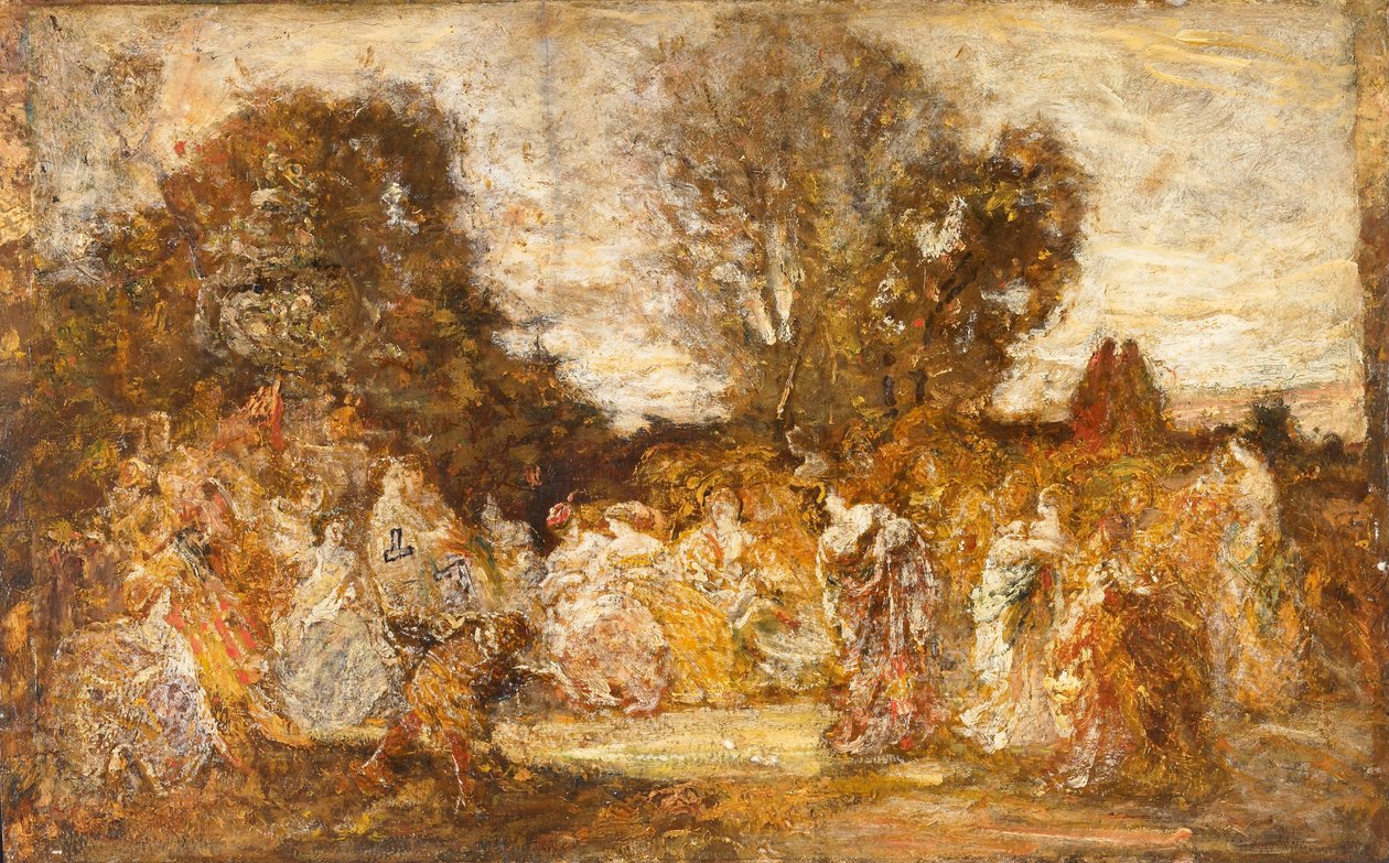 Damen im Garten von Adolphe Joseph Thomas Monticelli