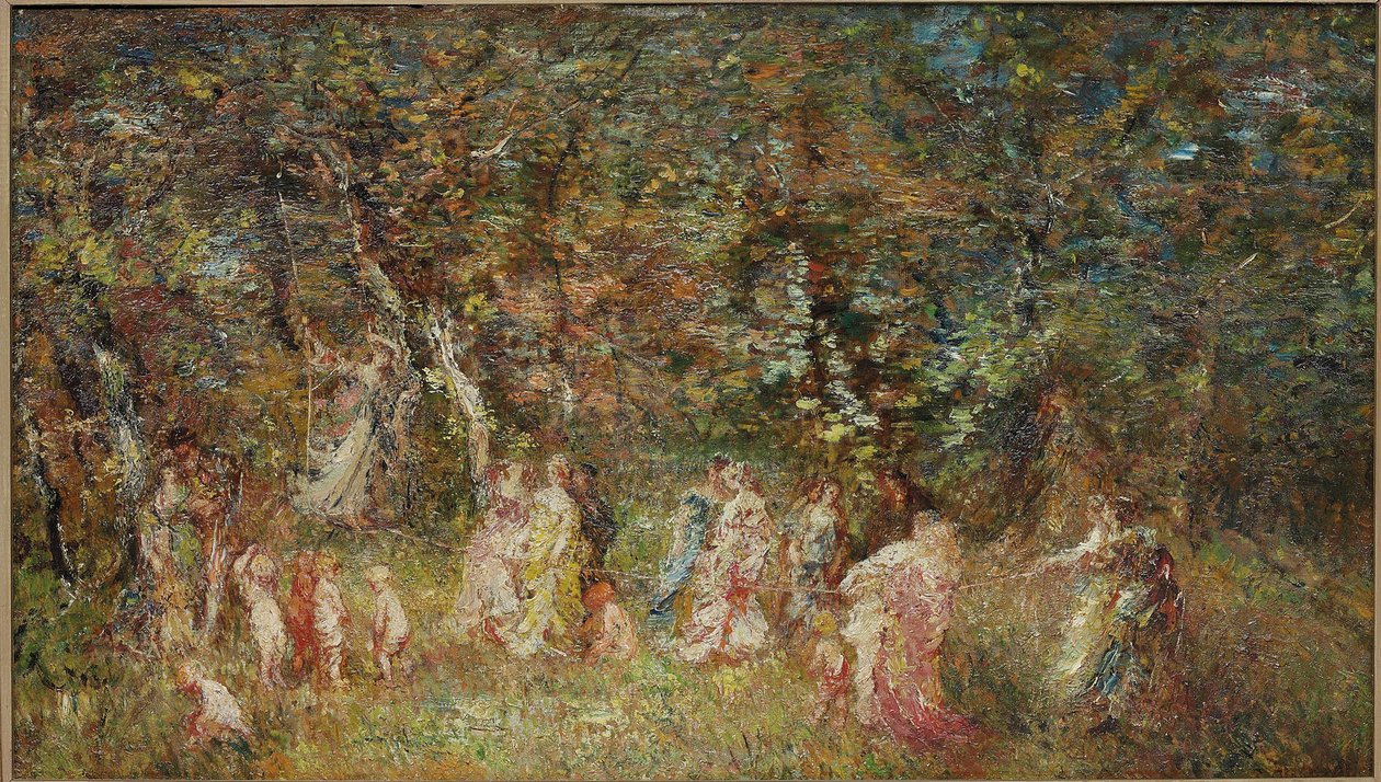 Die Schaukel von Adolphe Joseph Thomas Monticelli