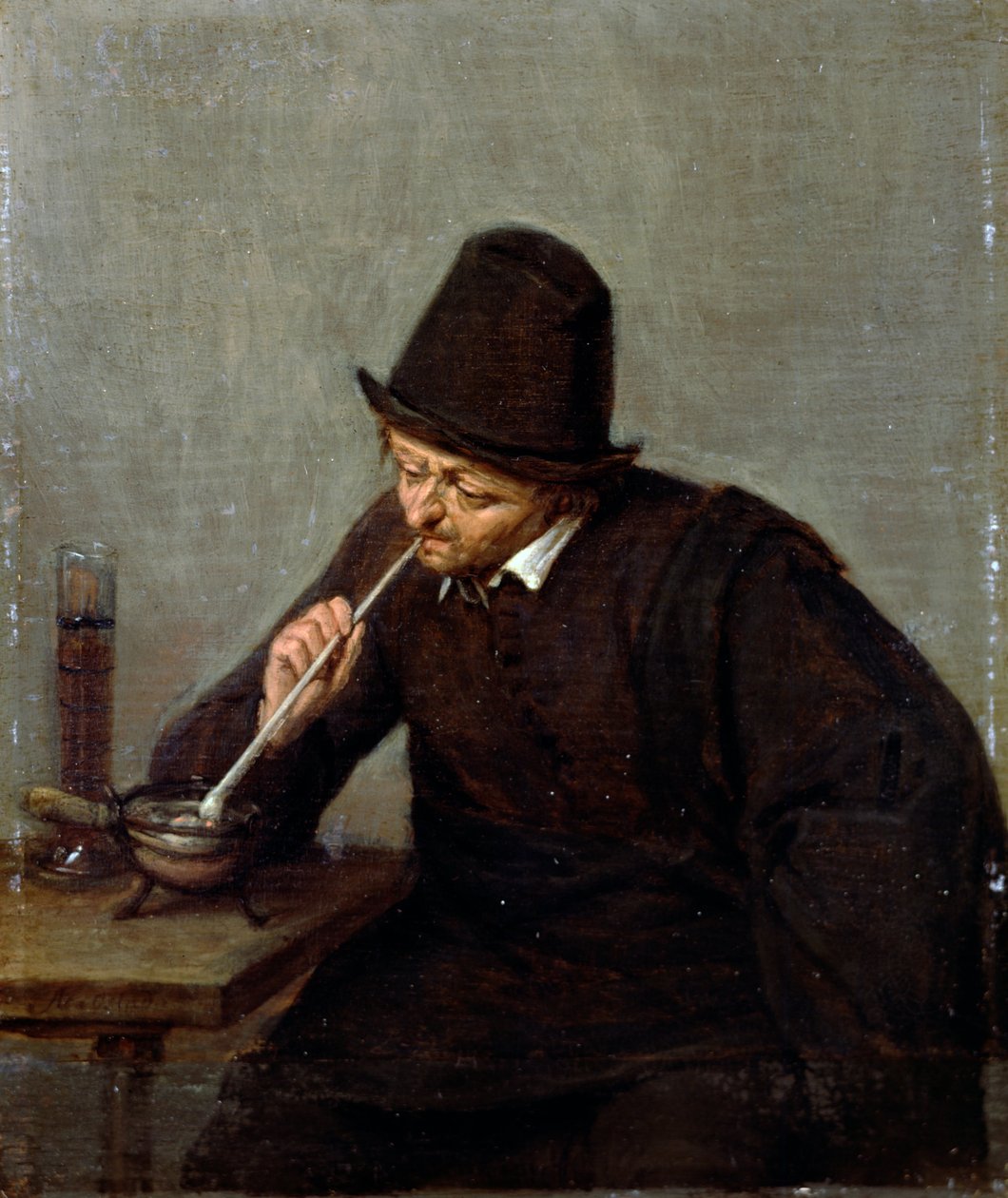 Ein Mann raucht von Adriaen Jansz. van Ostade