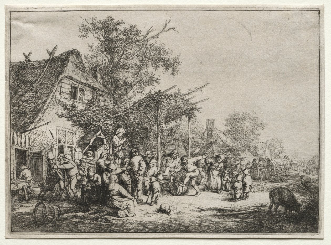 Fest unter dem Spalier von Adriaen Jansz. van Ostade