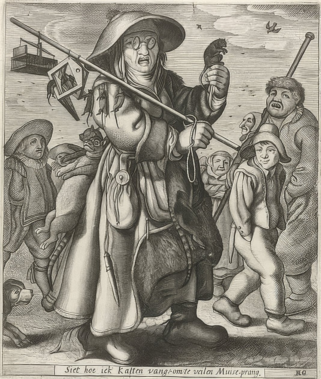 Mäusefänger (Muizenvanger) von Adriaen Matham