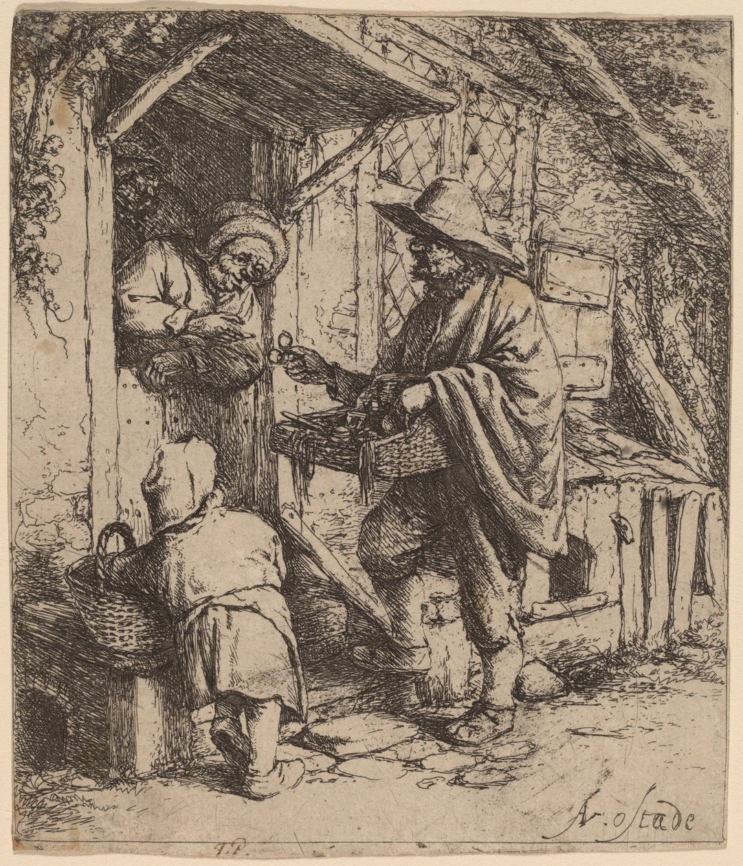 Brillenverkäufer von Adriaen van Ostade