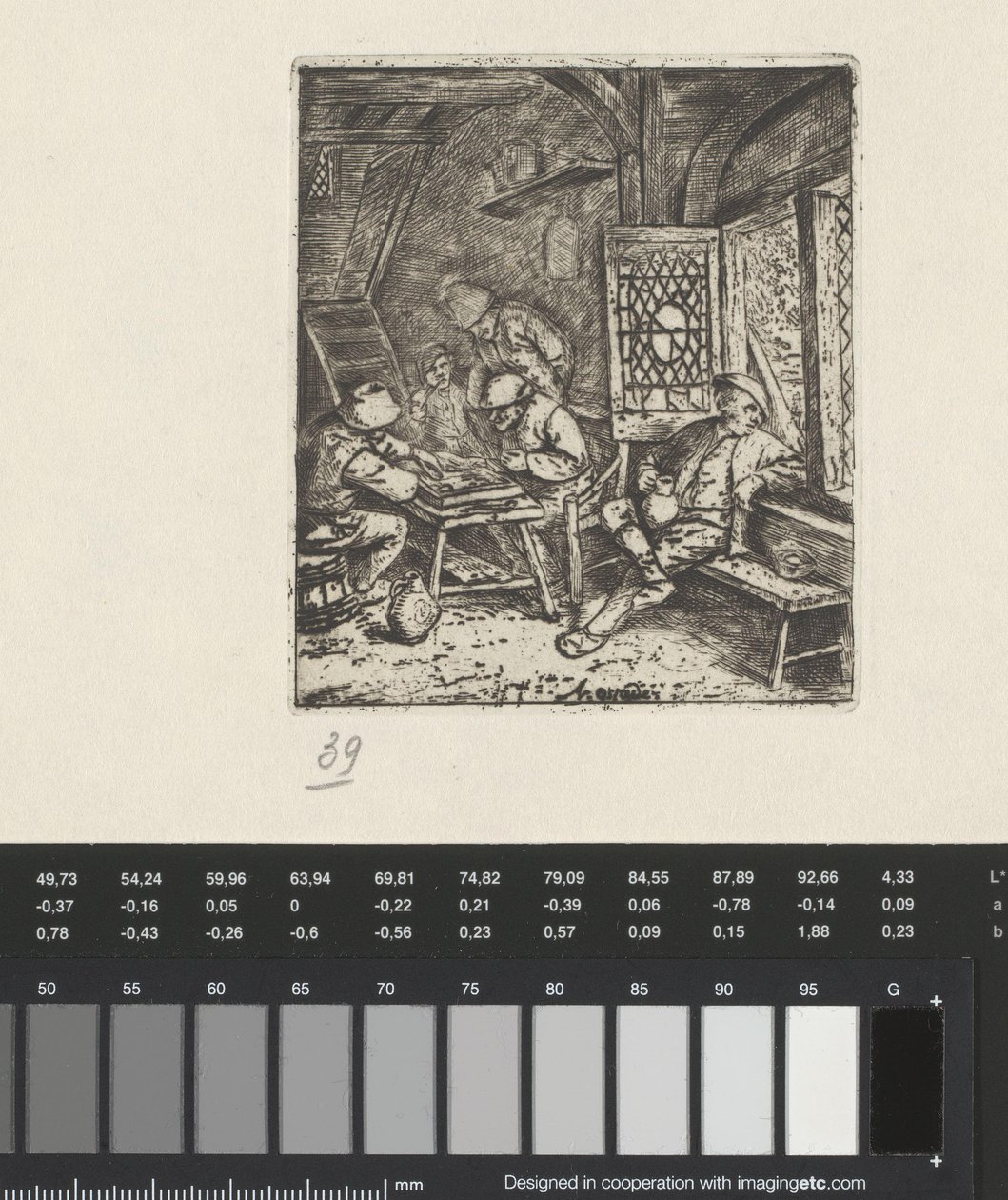 Trictrac-Spieler in einer Herberge von Adriaen van Ostade