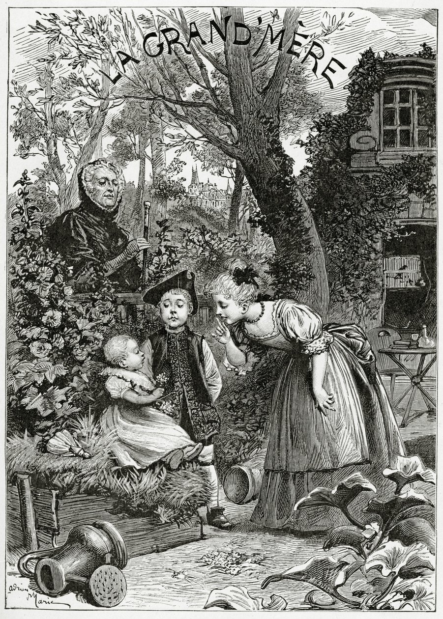 La Großmutter, 19. Jahrhundert von Adrien Emmanuel Marie