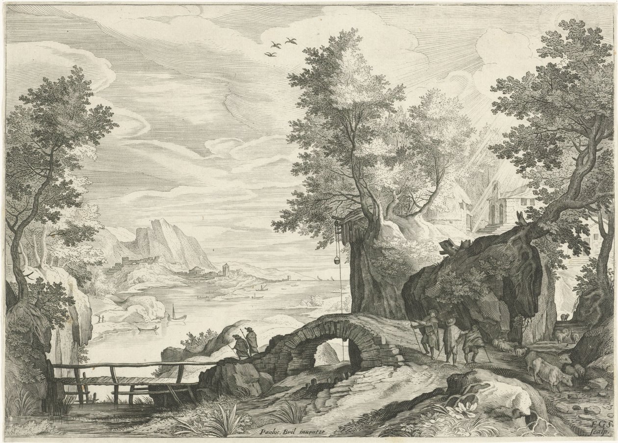 Flusslandschaft von Egidius  Sadeler (II)