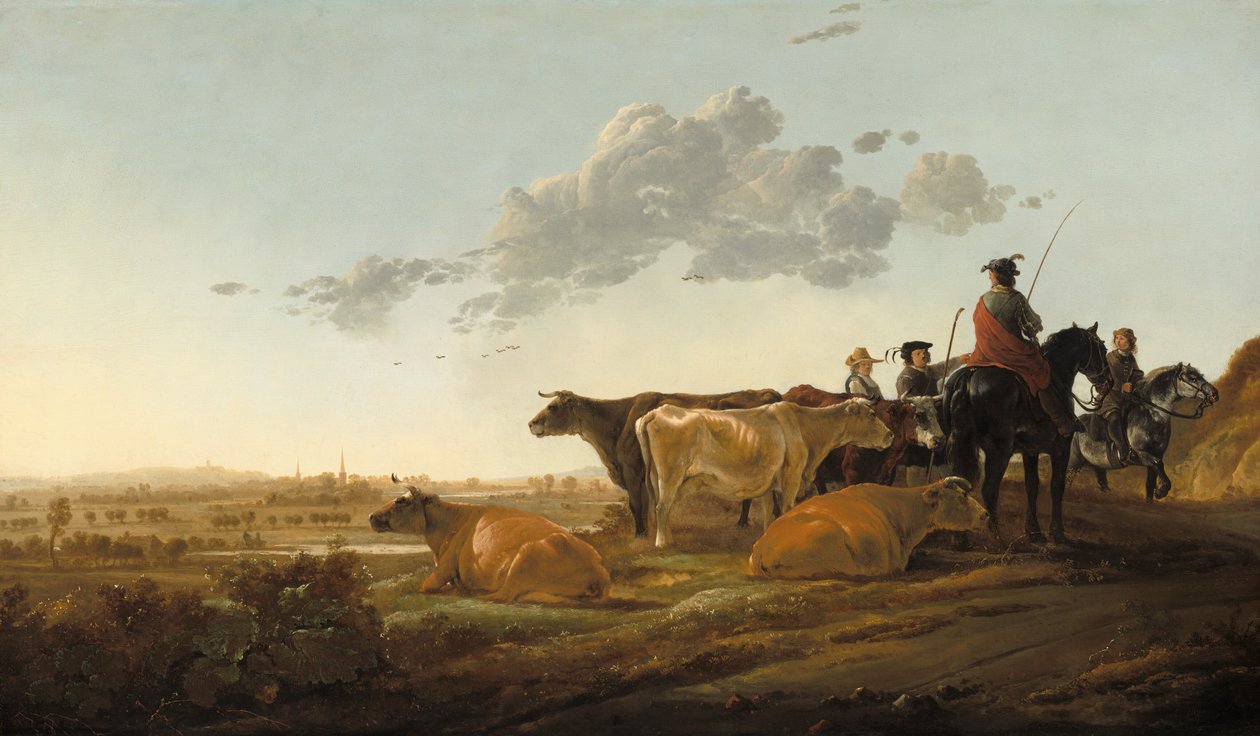 Landschaft mit Hirten, Mitte der 1650er Jahre von Aelbert Cuyp