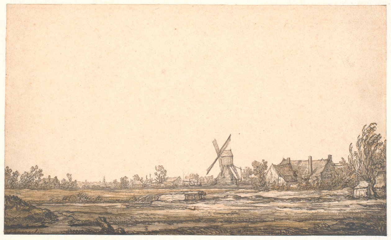 Landschaft mit einer Mühle von Aelbert Cuyp