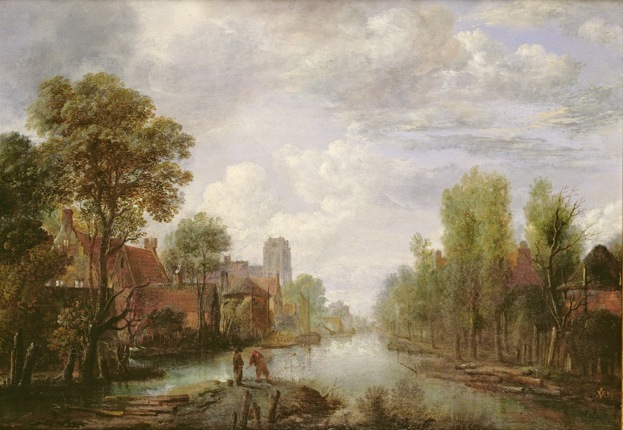 Landschaft mit einem Kanal von Aert van der Neer