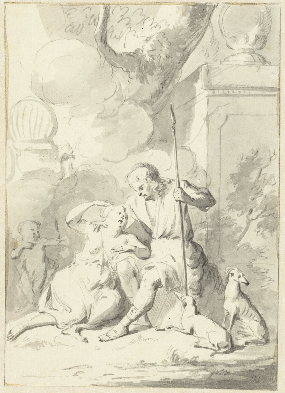 Venus und Adonis (?) von Aert Schouman