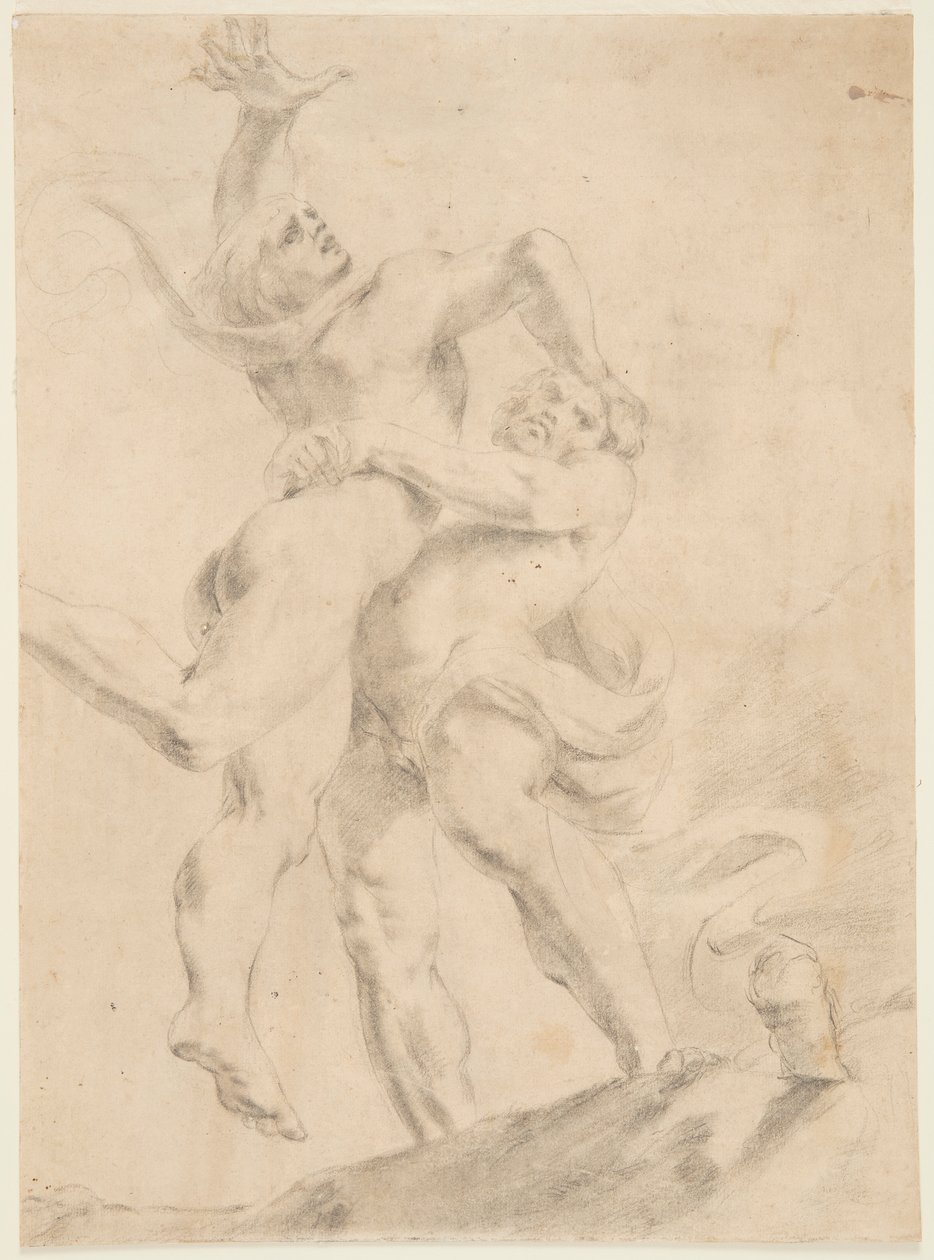 Studie für Herkules und Antäus von After Annibale Carracci
