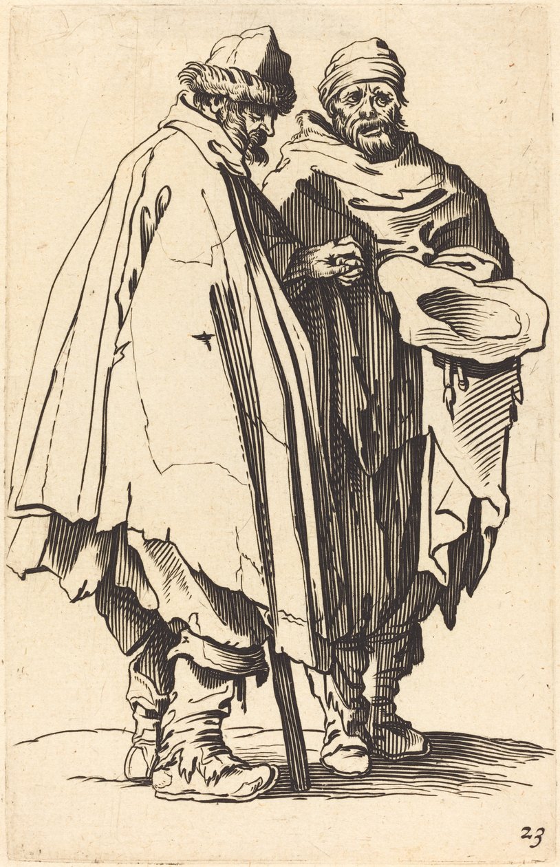Blinder Bettler und Begleiter von After Jacques Callot