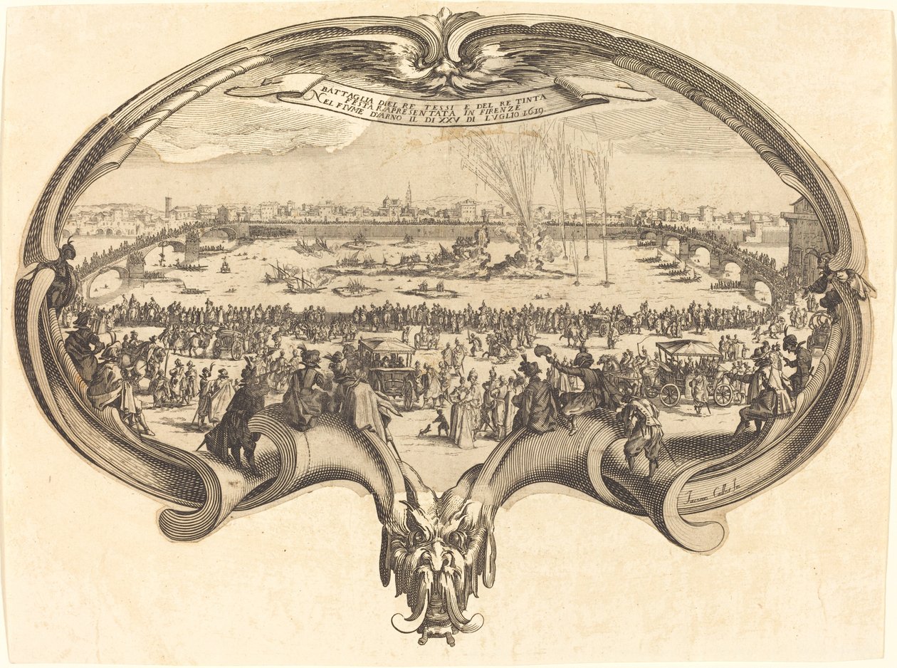 Der Fächer von After Jacques Callot
