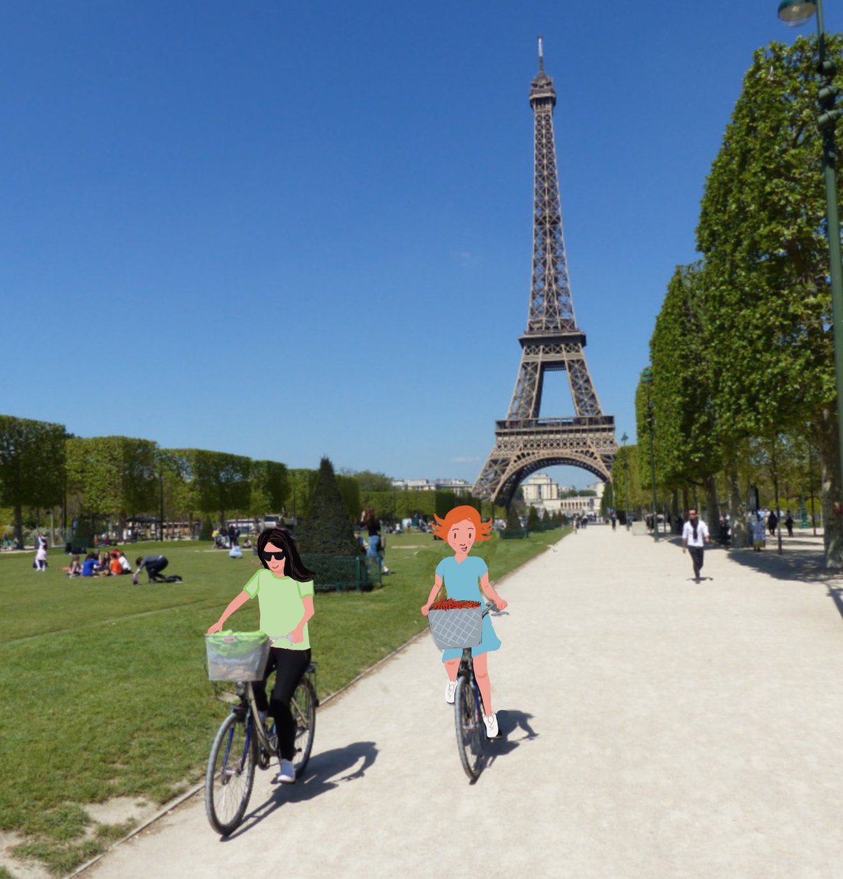 Mit dem Fahrrad, 2023 von Agnes Girardon