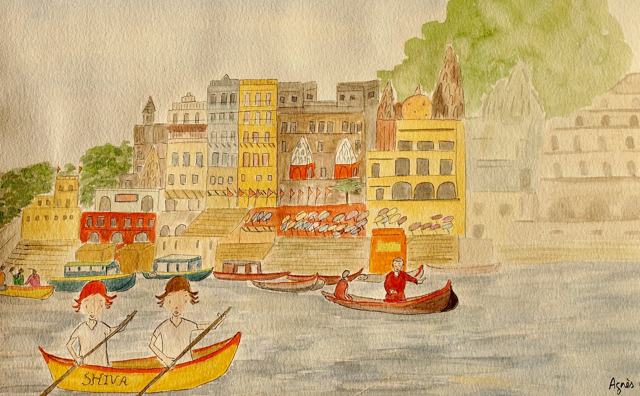Die Reise, Varanasi, 2015 von Agnes Girardon