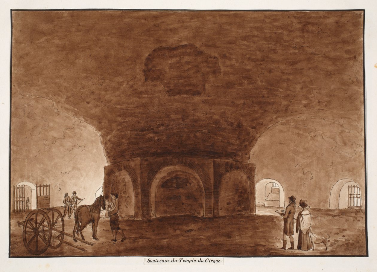 Keller des Tempels des Zirkus, 1833 von Agostino Tofanelli