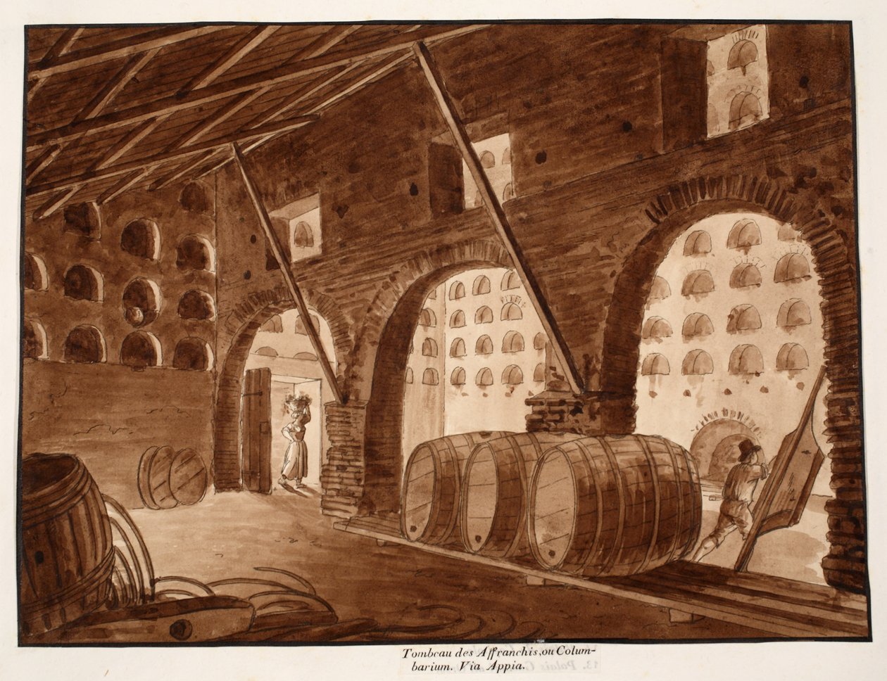 Columbarium der Freigelassenen des Augustus, 1833 von Agostino Tofanelli