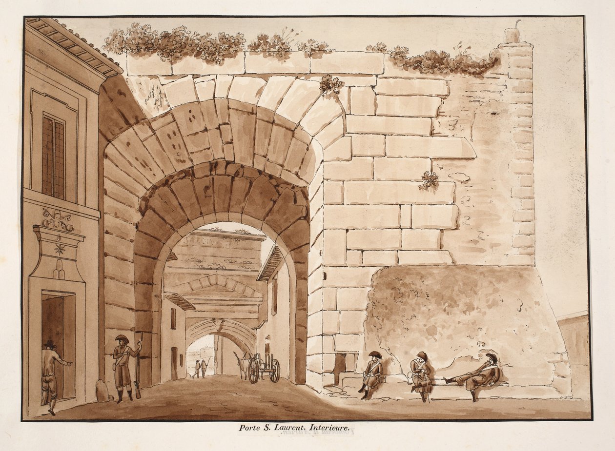 Inneres der Porta San Lorenzo, 1833 von Agostino Tofanelli