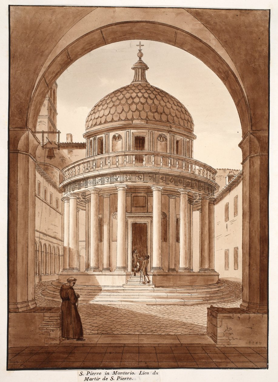 San Pietro in Montorio, der Ort des Martyriums von St. Peter, 1833 von Agostino Tofanelli