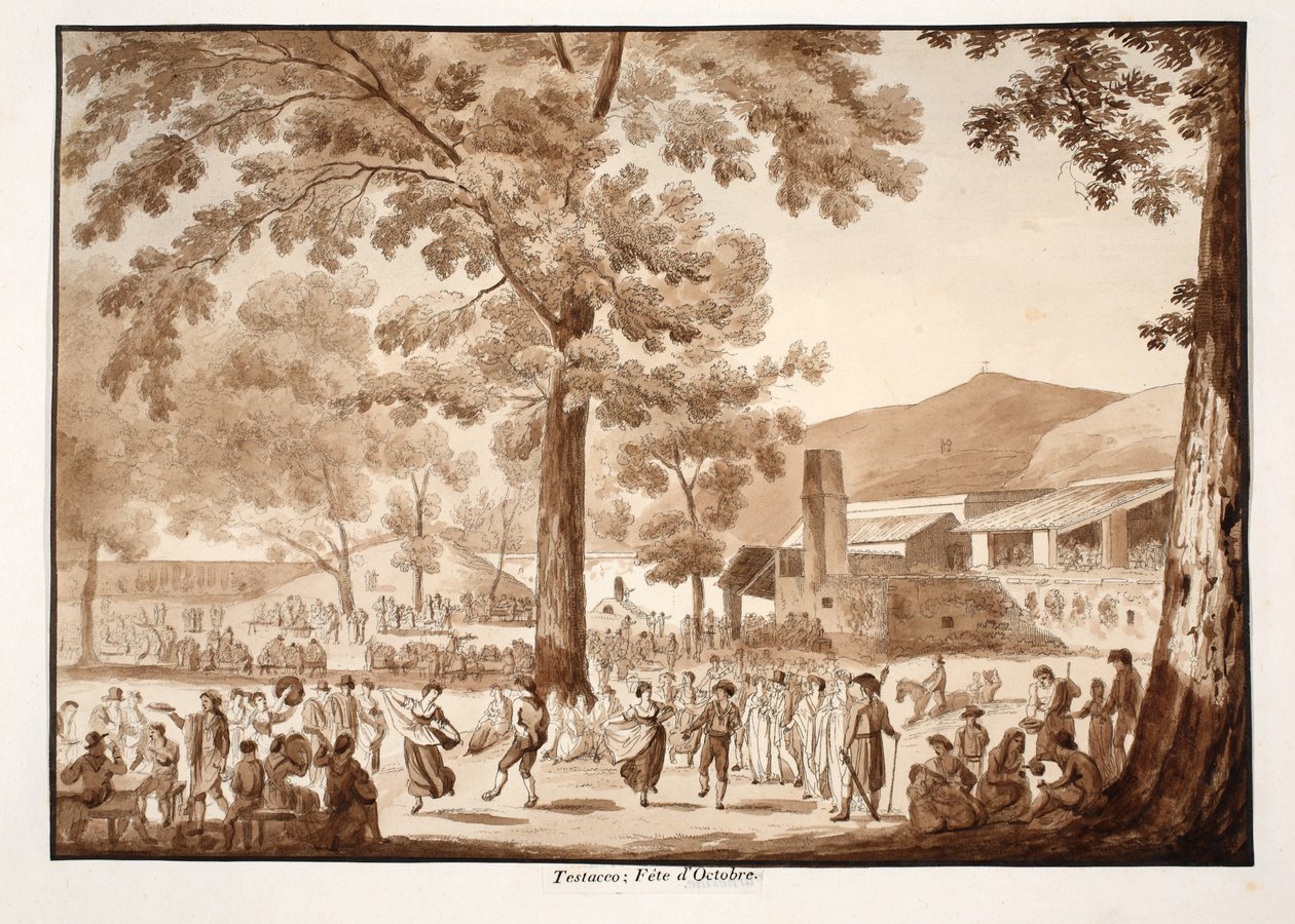 Testaccio: das Oktoberfest, 1833 von Agostino Tofanelli