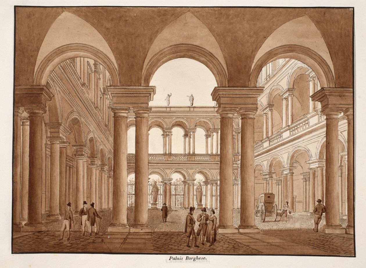 Der Palazzo Borghese, 1833 von Agostino Tofanelli