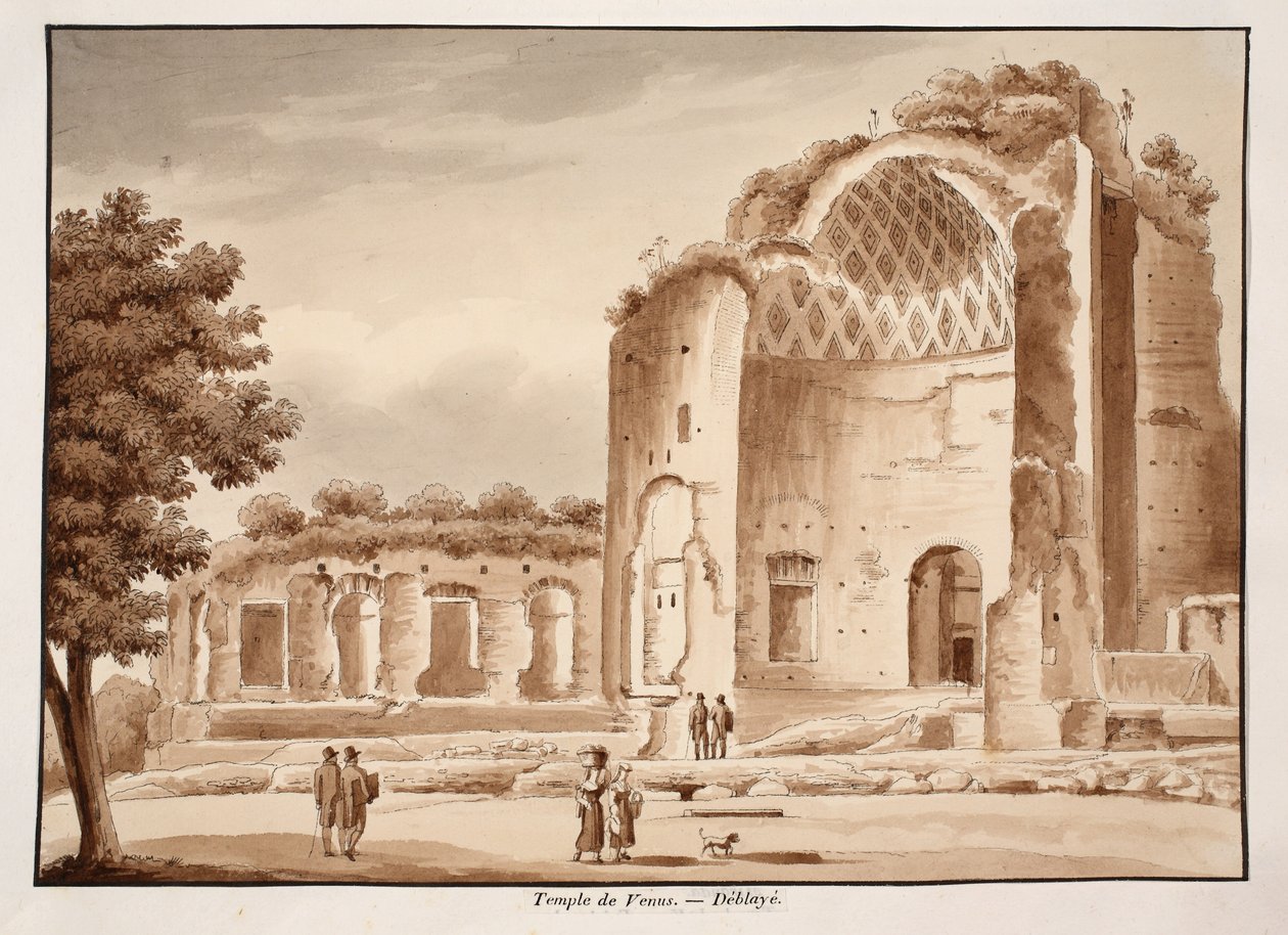 Der Tempel der Venus nach der Säuberung, 1833 von Agostino Tofanelli