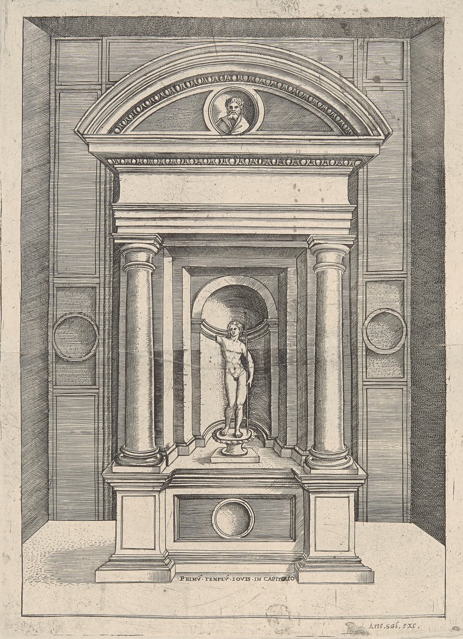 Primum Tenplum Iovis in Capitolio von Agostino Veneziano