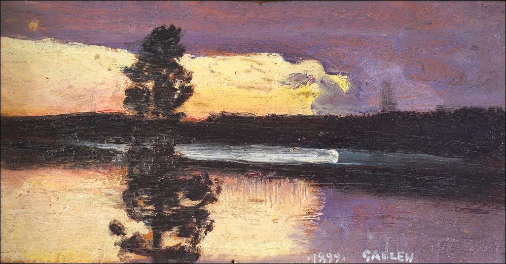 Sonnenuntergang von Akseli Gallen Kallela