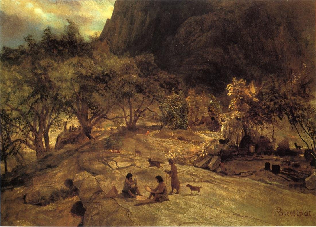 Indisches Lager im Yosemite-Tal, Kalifornien von Albert Bierstadt