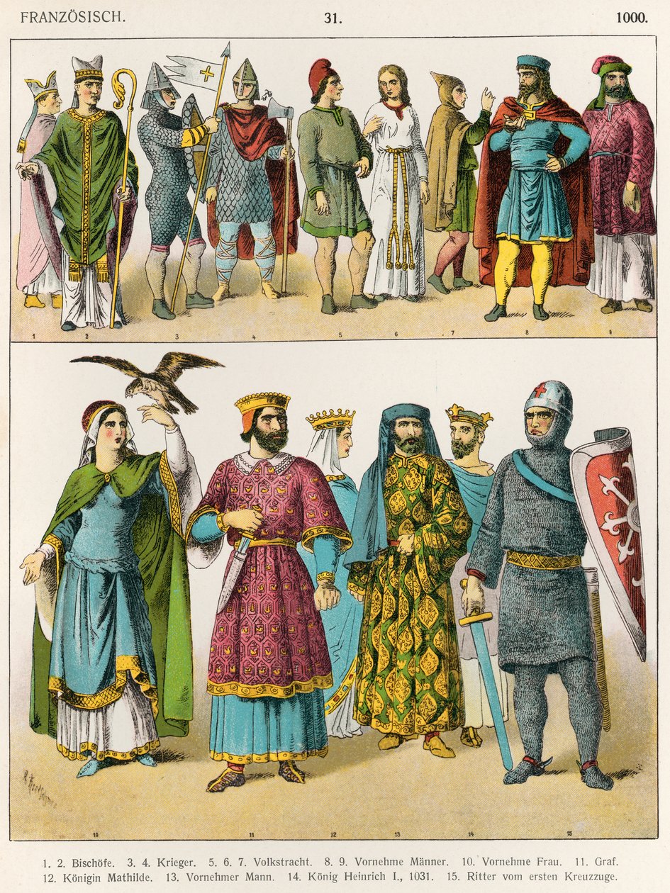 Französische Tracht, ca. 1000, aus 