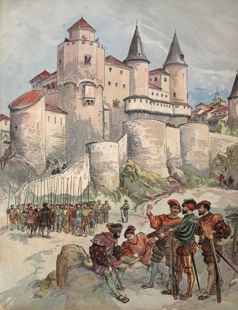 Franz I. als Gefangener in einem Turm des Alcazar in Madrid, Illustration aus 