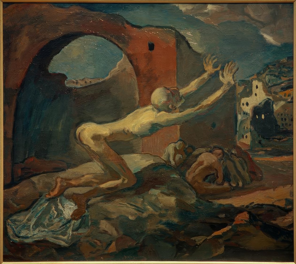 Klagender Jeremia in den Ruinen von Albert Weisgerber