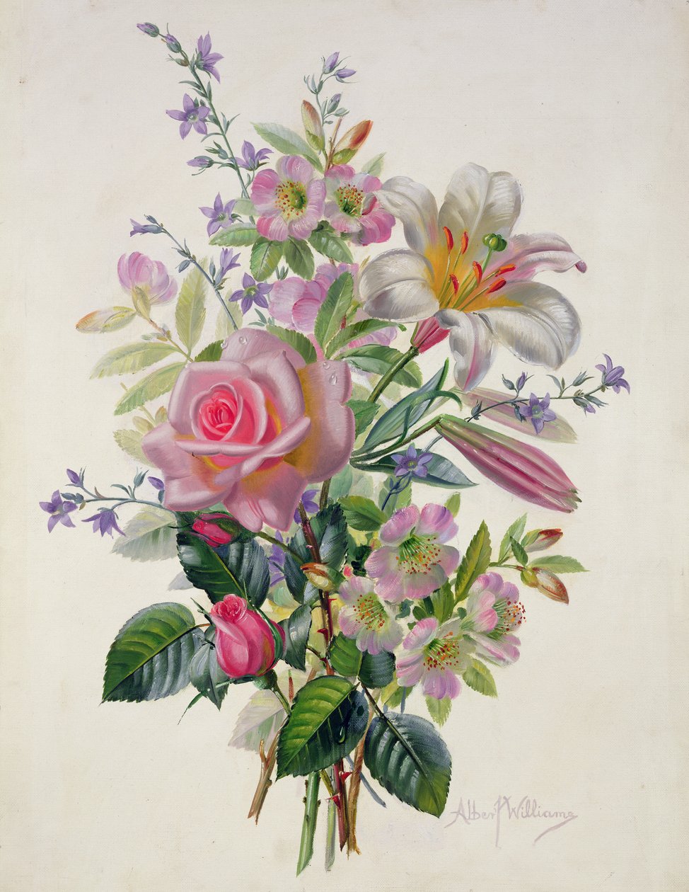 Ein rosa Blumenstrauß von Albert Williams