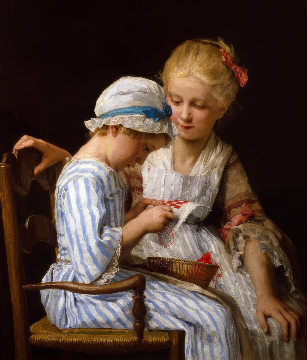 Die Stickerinnen von Albert Anker