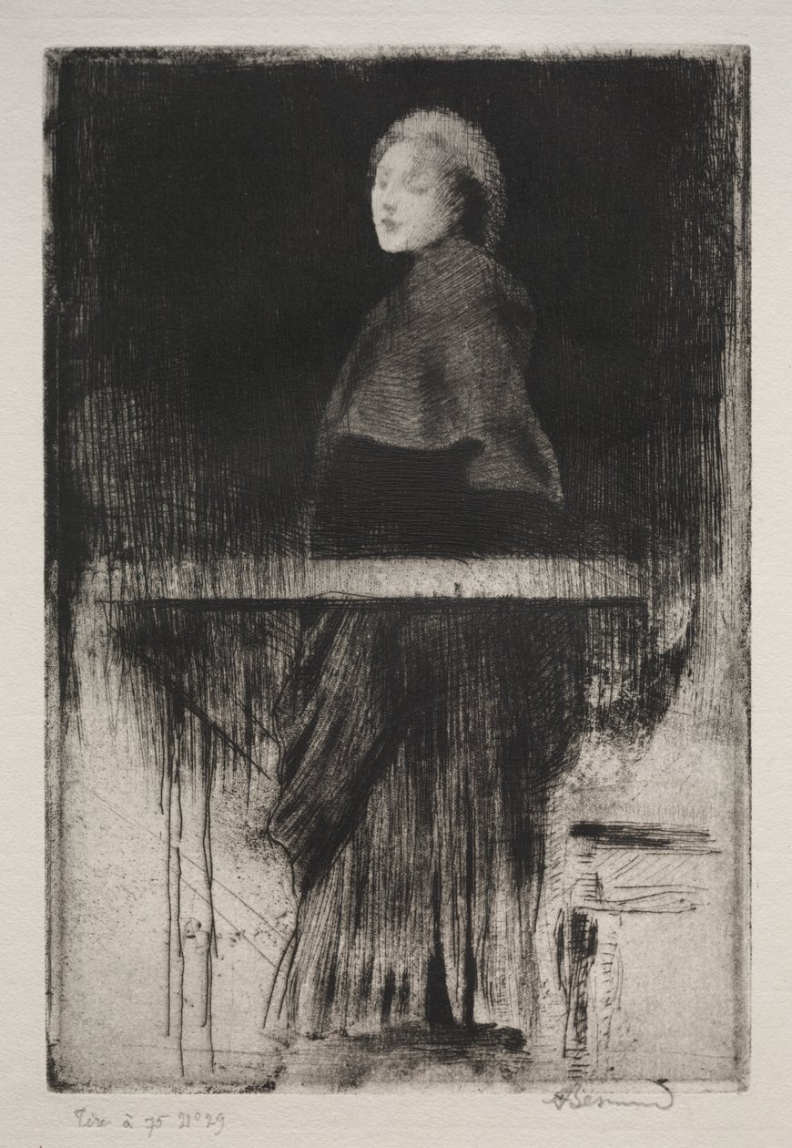 Frau mit Umhang von Albert Besnard
