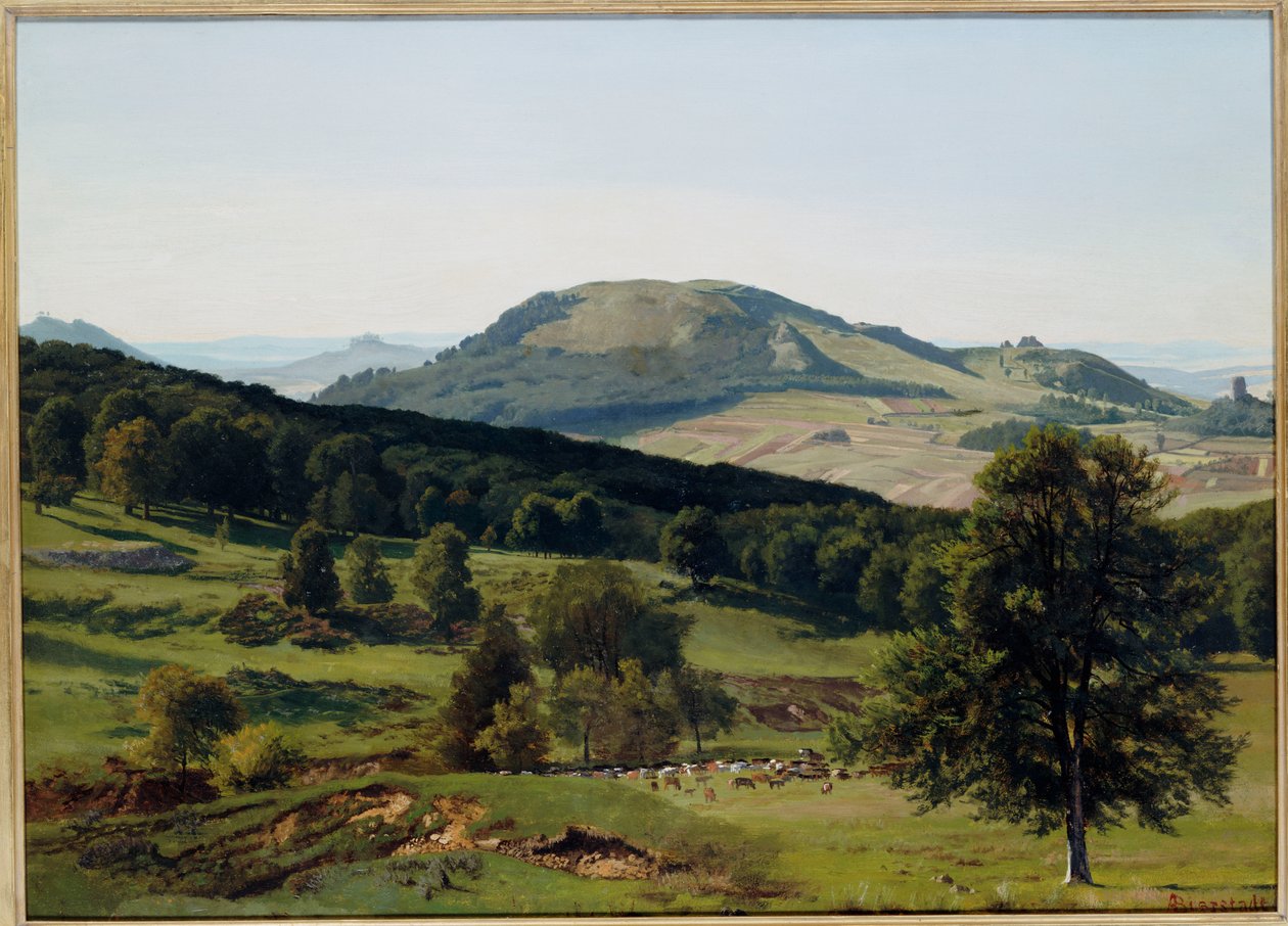 Landschaft - Hügel und Tal von Albert Bierstadt