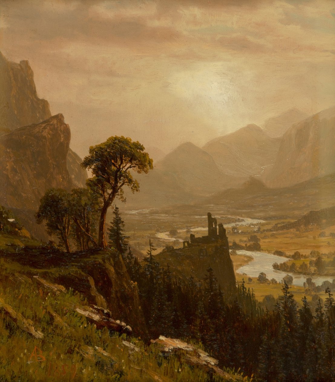 Sonnenuntergang auf dem Berg von Albert Bierstadt