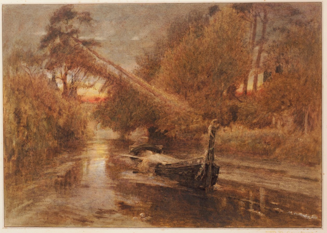 Die Dame von Shalott von Albert Goodwin