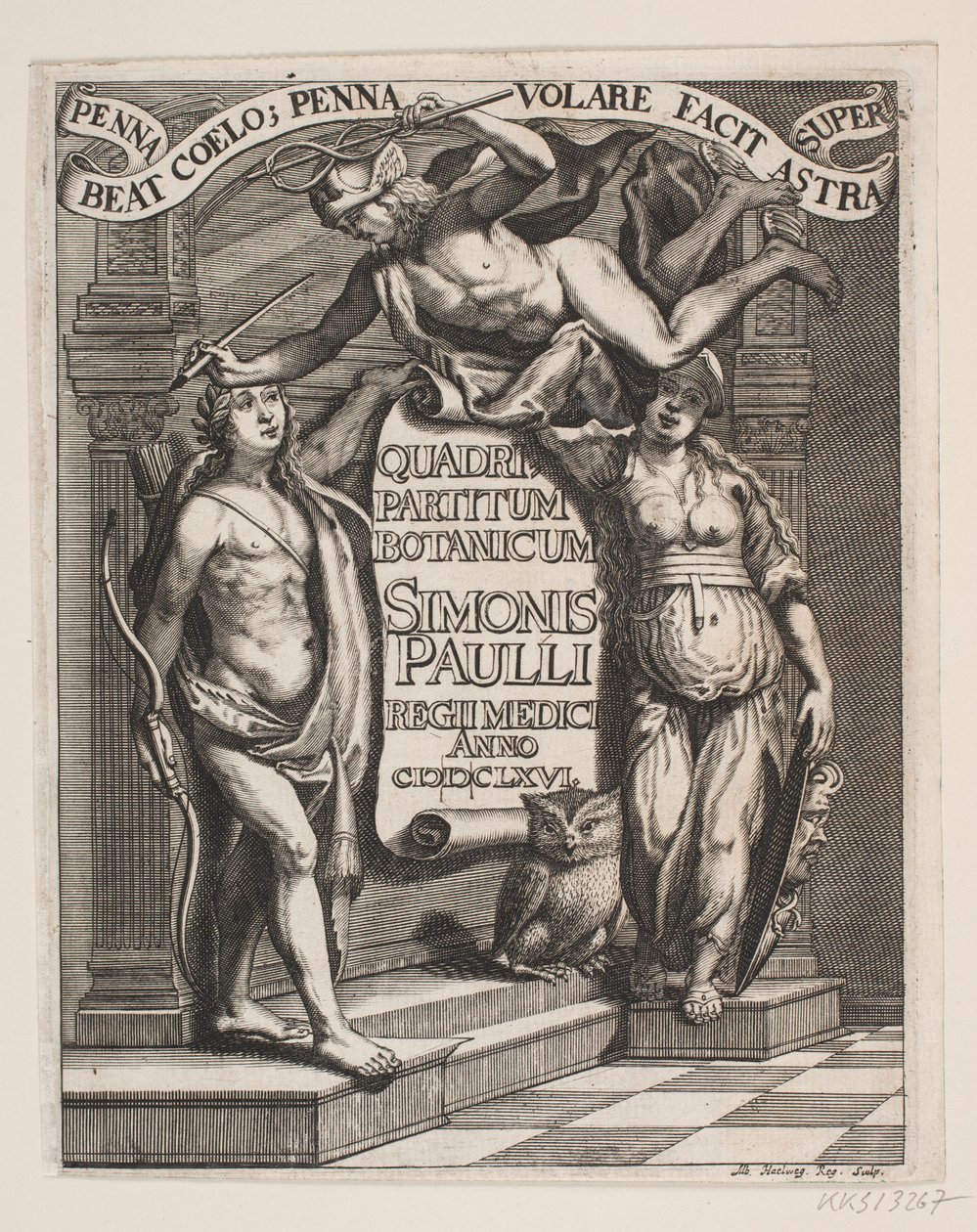 Titelblatt zu Simon Paulli, "Quadripartitum Botanicum", 1667 von Albert Haelwegh