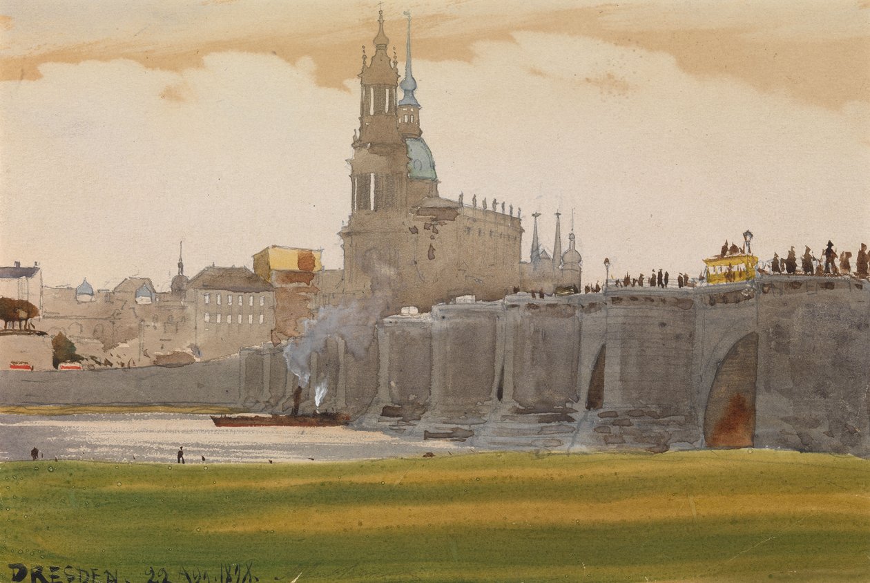 Ansicht von Dresden, 1898 von Albert Nikolaevich Benois