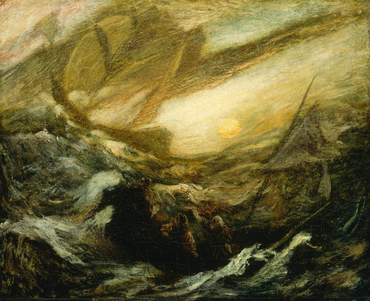 Der fliegende Holländer, fertiggestellt 1887 von Albert Pinkham Ryder