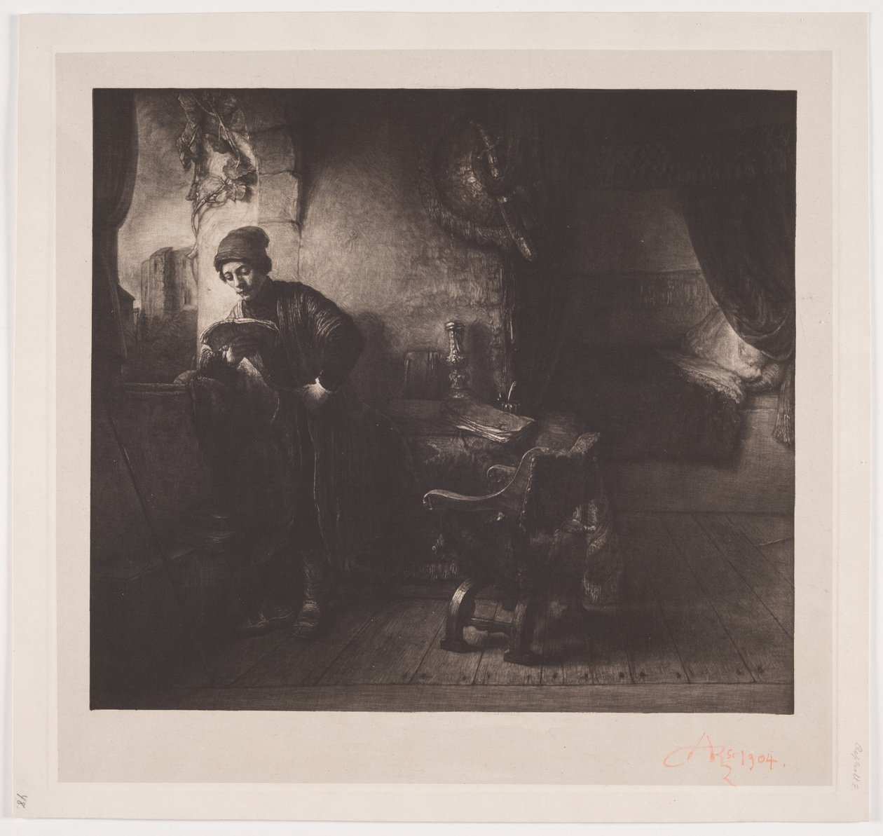 Junger lesender Mann von Albert Repholtz