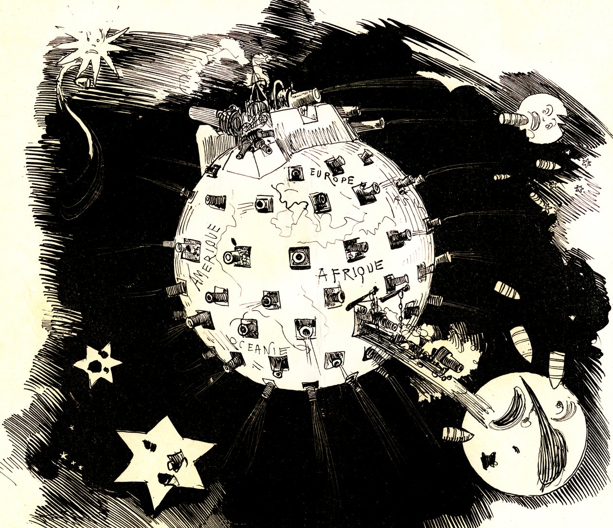 Planet Erde im Krieg von Albert Robida