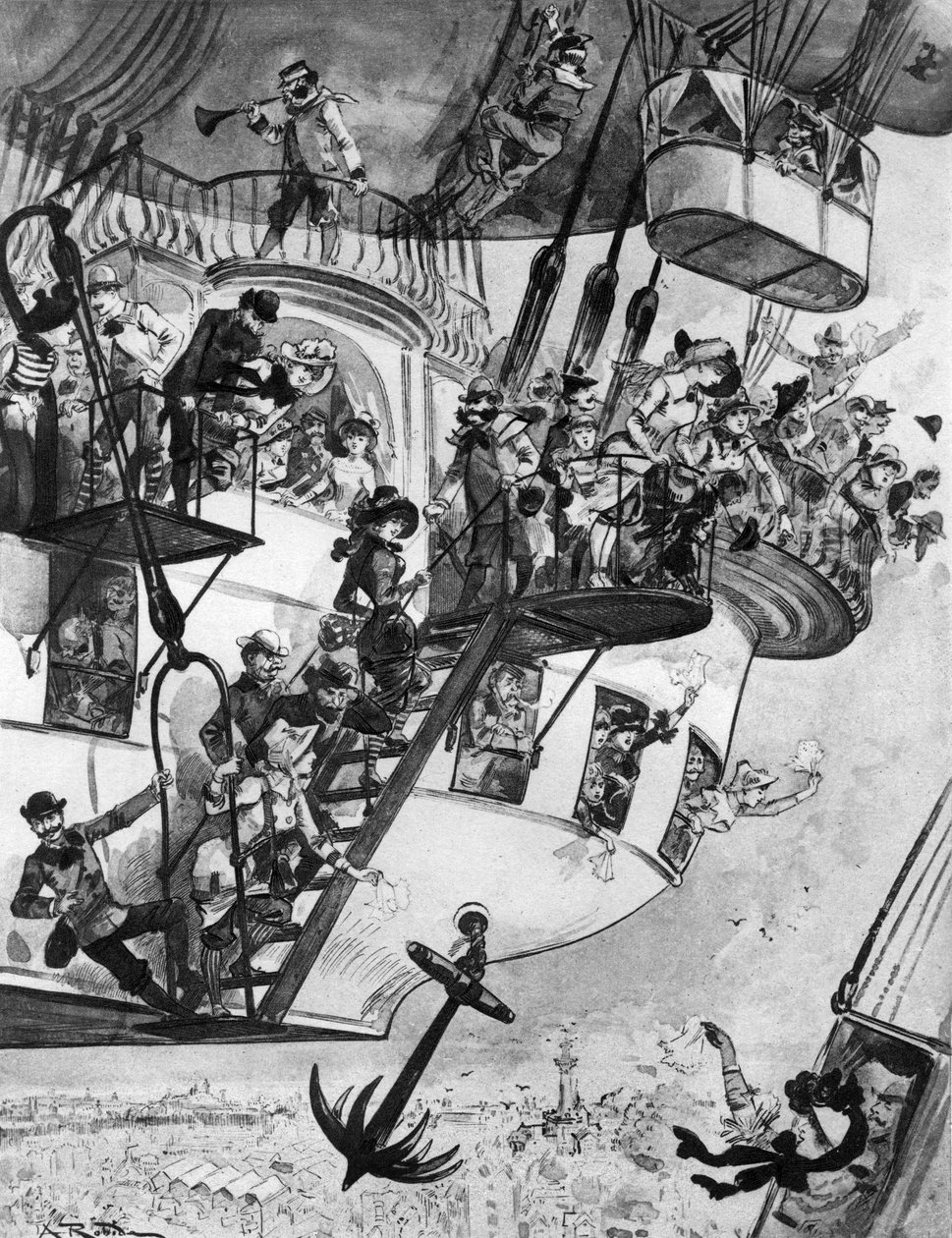 Transport der Zukunft von Albert Robida