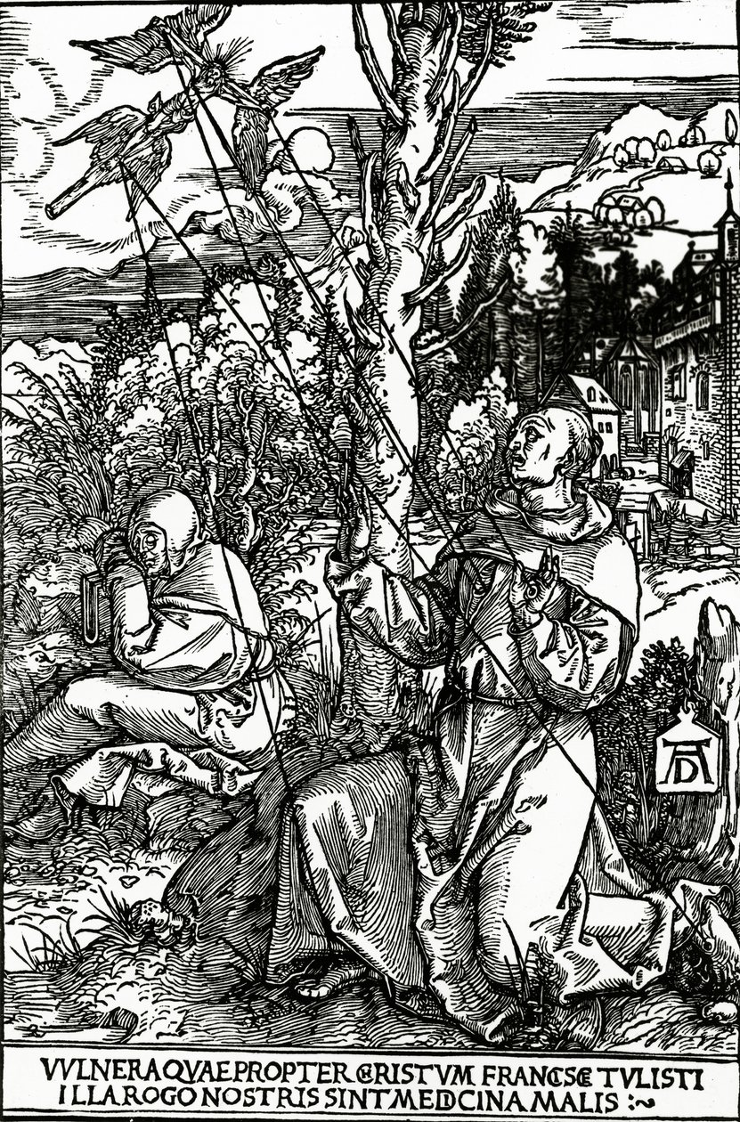 St. Franziskus empfängt die Stigmata, ca. 1503-4 von Albrecht Dürer