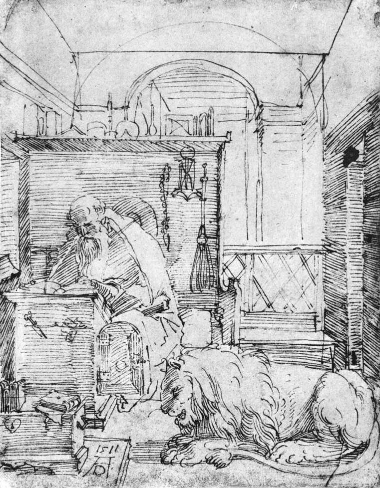 Der heilige Hieronymus in seinem Studierzimmer von Albrecht Dürer