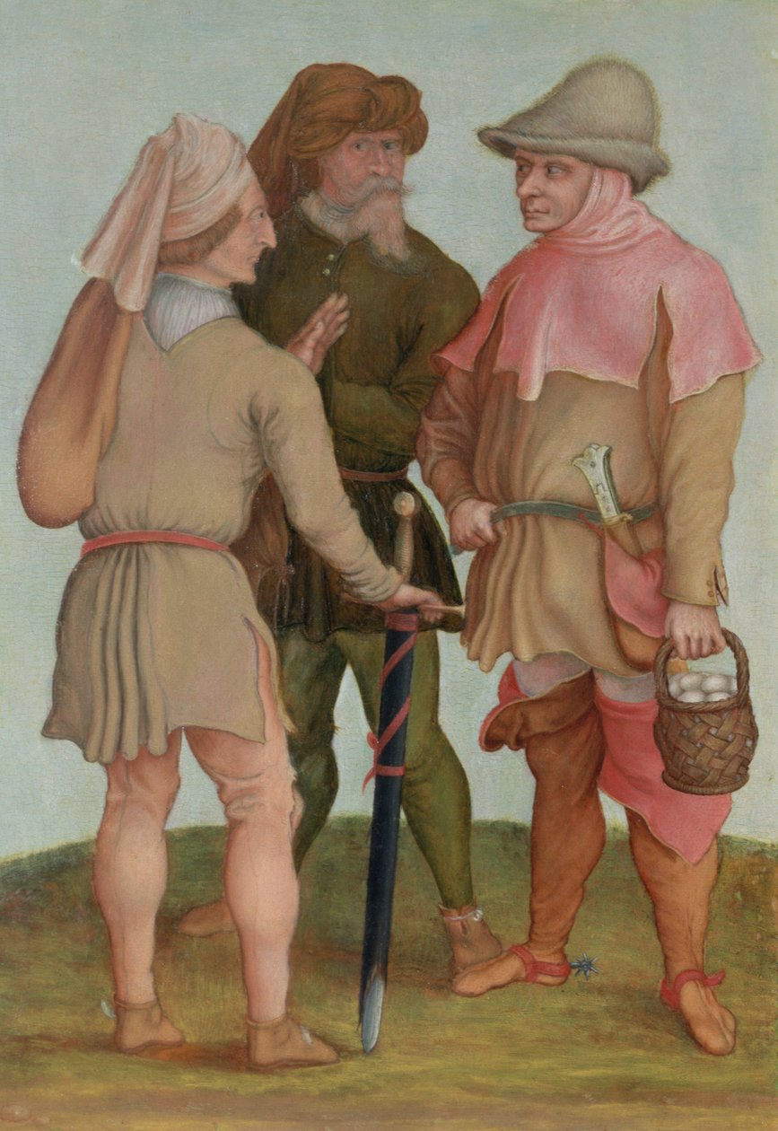 Drei Bauern, 16. oder 17. Jahrhundert von Albrecht Dürer