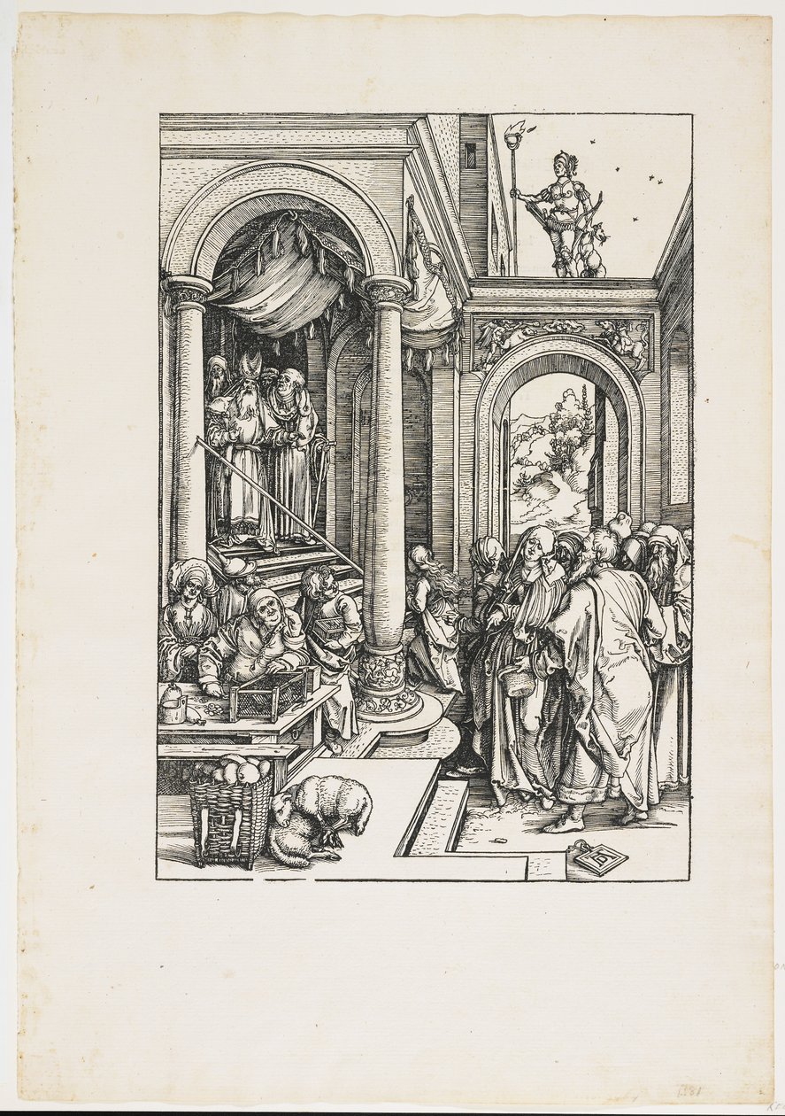 Darstellung der Jungfrau im Tempel, 1504-1505 (1511) von Albrecht Dürer