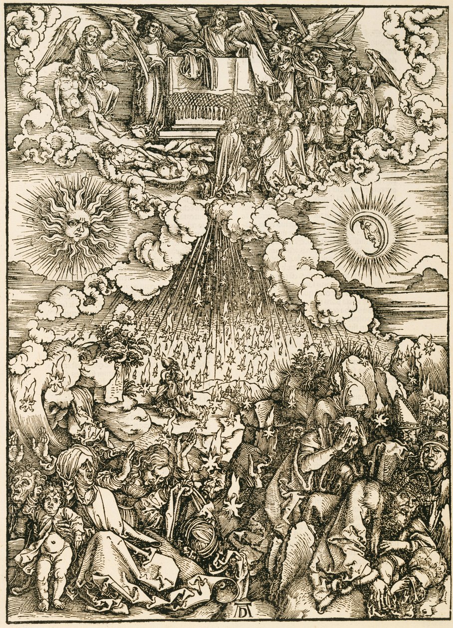Die Öffnung des sechsten Siegels, aus der Apokalypse des heiligen Johannes, um 1496-98 von Albrecht Dürer